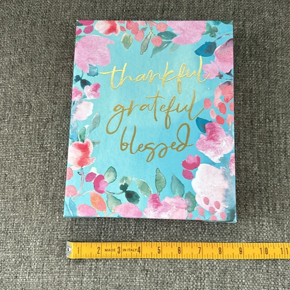 Clementine Paper Co.  Thankful Grateful Blessed Canvas Frame Wall Hanging